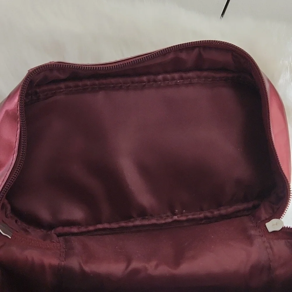 Avon Metallic redish pink makeup bag
